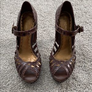 Bcbgirl snakeskin Mary Janes